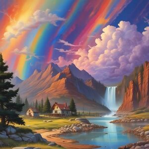 Vibrant Landscape Art Print